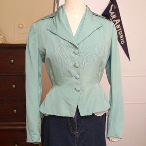 40s / 1940s Couture “Femme Madrid” Top and Jacket Set - AS IS